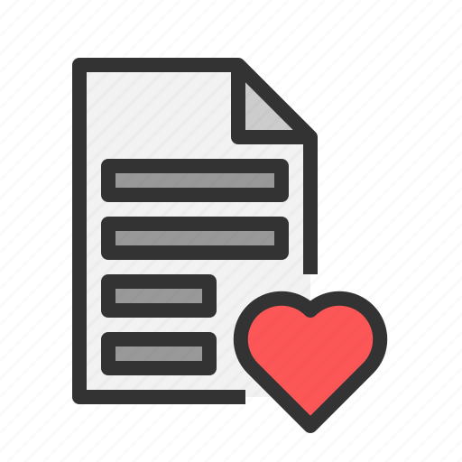 Document, favourite, heart, bookmark, file icon - Download on Iconfinder
