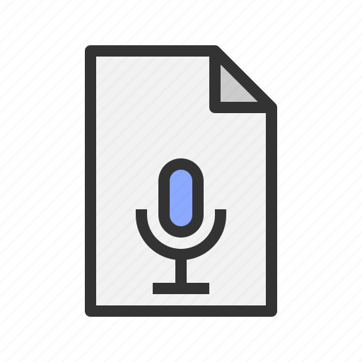 Document, microphone, audio, file icon - Download on Iconfinder