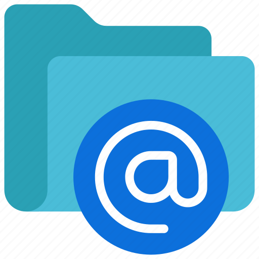 Email, folder, files, documents, mail, at, sign icon - Download on Iconfinder