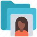female, user, folder, files, documents, avatar, woman