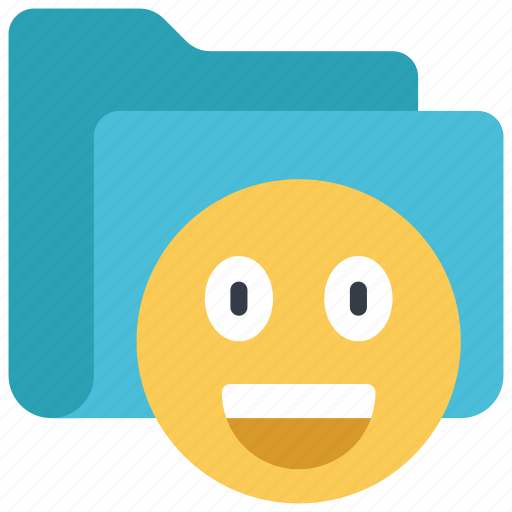 Happy, emoji, folder, files, documents, smiley, face icon - Download on Iconfinder