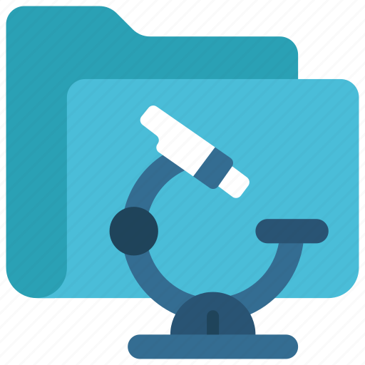Microscope, folder, files, documents, science, research icon - Download on Iconfinder
