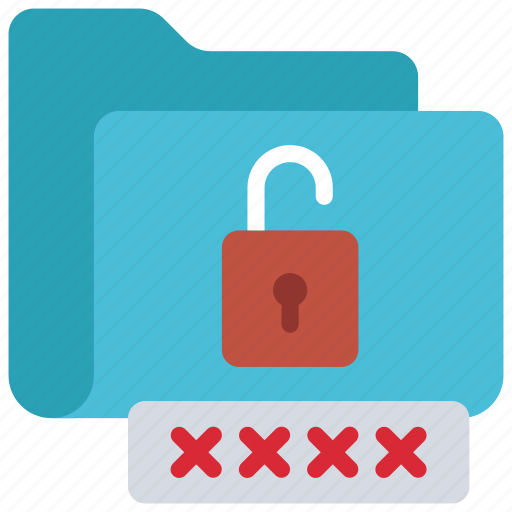 Unlocked, folder, files, documents, unlock, lock icon - Download on Iconfinder