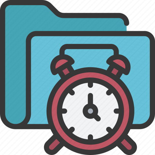 Alarm, clock, folder, files, documents, timer, clocks icon - Download on Iconfinder