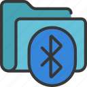 bluetooth, folder, files, documents, connection, blue, tooth