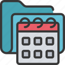 calendar, folder, files, documents, dates, date