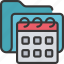 calendar, folder, files, documents, dates, date 