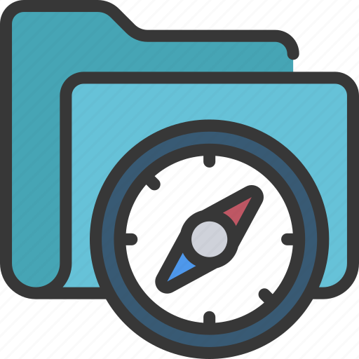 Compass, folder, files, documents, directions, travel icon - Download on Iconfinder
