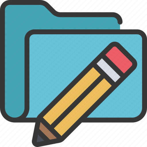Edit, folder, files, documents, editing, pencil icon - Download on Iconfinder