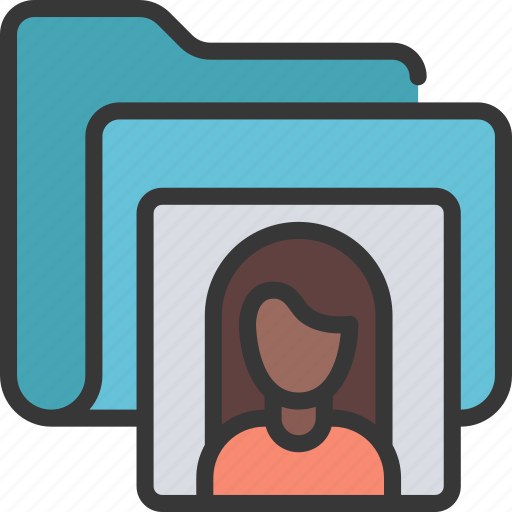 Female, user, folder, files, documents, avatar, woman icon - Download on Iconfinder