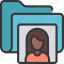 female, user, folder, files, documents, avatar, woman 