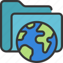 globe, folder, files, documents, earth, world, planet