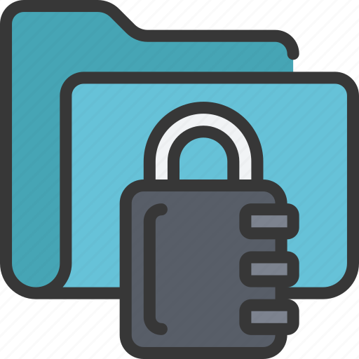 Lock, folder, files, documents, locked, private icon - Download on Iconfinder