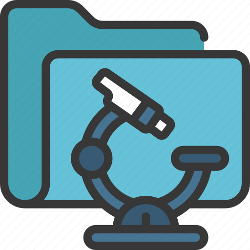Microscope, folder, files, documents, science, research icon - Download on Iconfinder