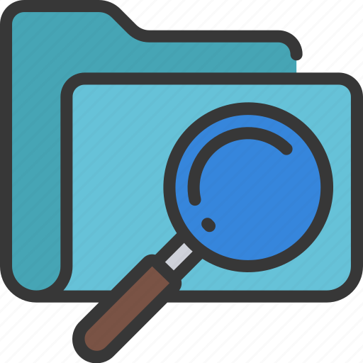 Search, folder, files, documents, magnifying, glass icon - Download on Iconfinder