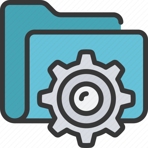 Settings, folder, files, documents, cog, gear icon - Download on Iconfinder