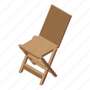 beach, business, cartoon, chair, folding, isometric, wood