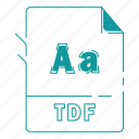 extension, file, font, font extension, tdf, type, type font