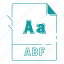 abf, extension, file, font, font extension, type, type font 