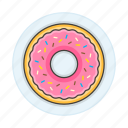 bakery, baking, donut, doughnut, food, pink, simpsons, sprinkles, sweet
