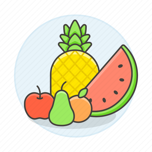 Apple, food, fruits, orange, pear, pineapple, vegetables icon - Download on Iconfinder