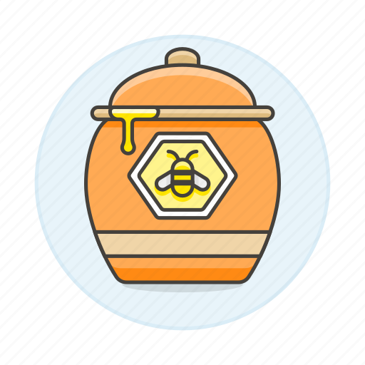 Pot, honey, drop, bee, food, sweets, container icon - Download on Iconfinder