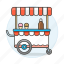 cart, cold, cone, cream, food, ice, sweet, syrup 