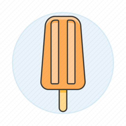 Sweet, cold, food, popsicle, orange, cream, ice icon - Download on Iconfinder
