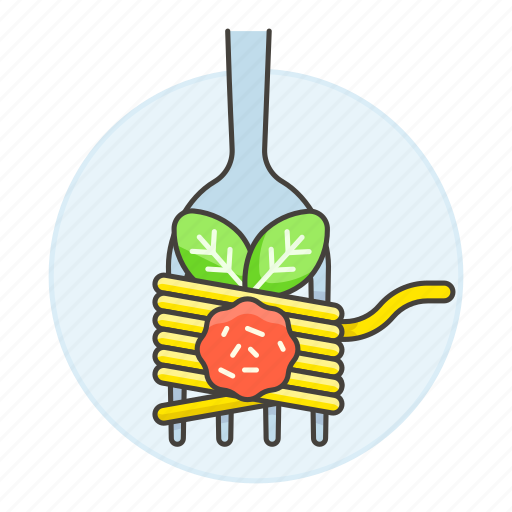 Basil, food, fork, italian, meals, meatball, spaghetti icon - Download on Iconfinder