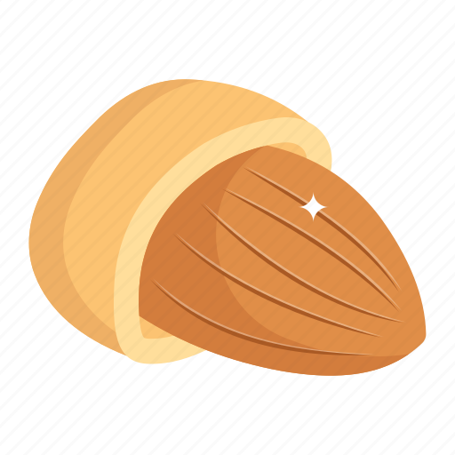 Prunus dulcis, almond, nut, dry fruit, edible icon - Download on Iconfinder
