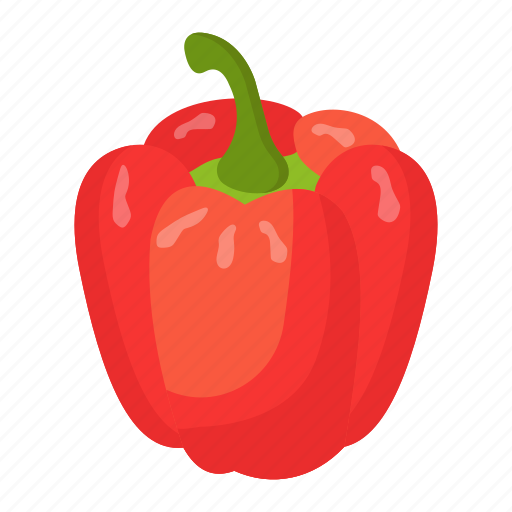 Paprika, capsicum, bell pepper, red pepper, vegetable icon - Download on Iconfinder