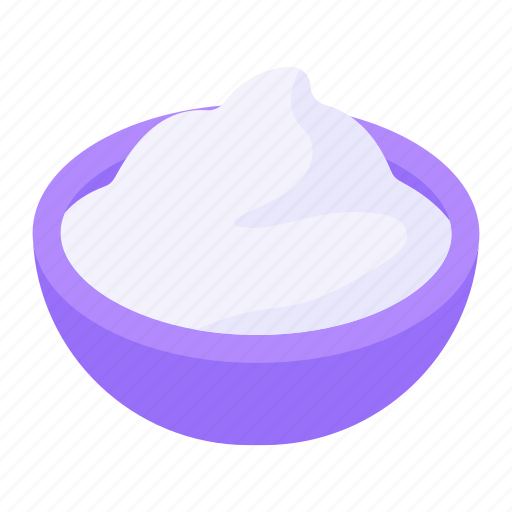 Cream bowl, cream, dairy product, food bowl, edible icon - Download on Iconfinder