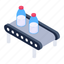 bottle packaging, bottles, beverages, conveyor, product packaging