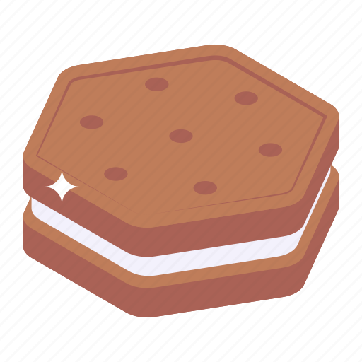 Cream biscuit, chocolate biscuit, chocolate cookie, cream cookie, bakery food icon - Download on Iconfinder