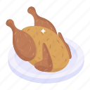 turkey, chicken, broast, food, meat
