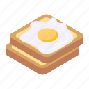 breakfast, egg toast, food, fry egg, toast