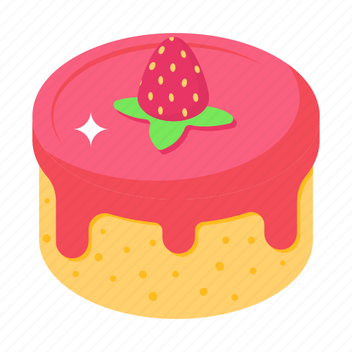 Dessert, strawberry cake, baked food, food, sweet icon - Download on Iconfinder