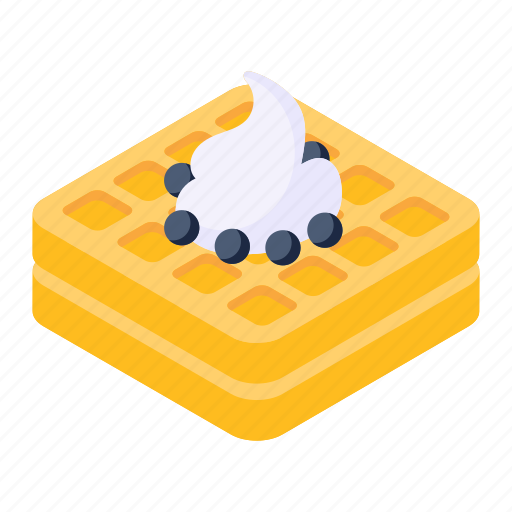 Pie, waffle, dessert, food, cream icon - Download on Iconfinder