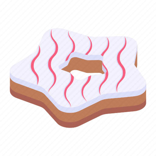 Star donut, doughnut, confectionery, bakery food, sweet snack icon - Download on Iconfinder