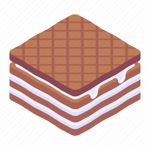 Pie, waffle, dessert, food, cream icon - Download on Iconfinder