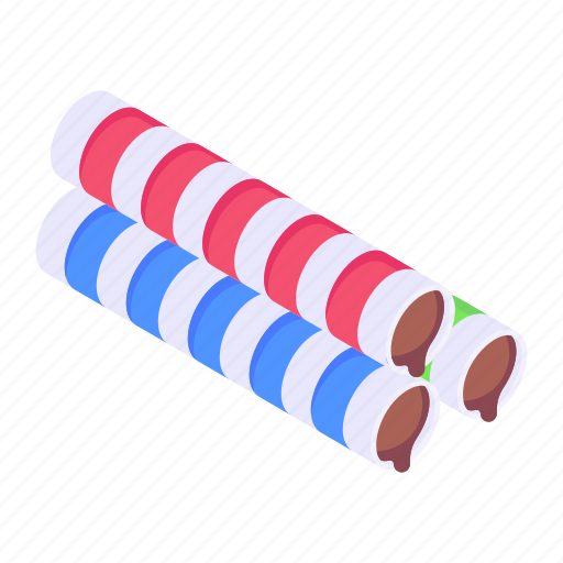 Rainbow candies, candy straws, bon bon, sweet, food icon - Download on Iconfinder