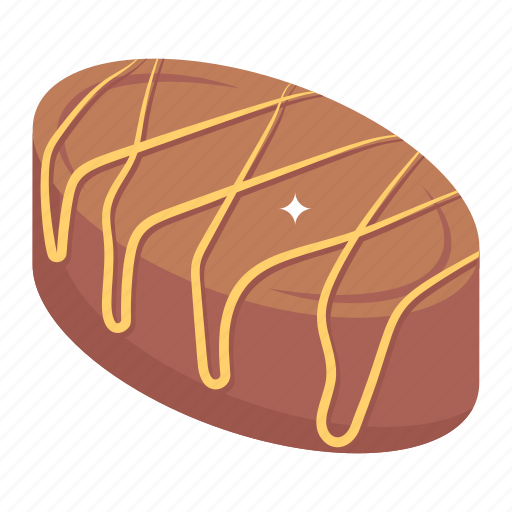 Chocolate fudge, chocolate toffee, candy, dessert, food icon - Download on Iconfinder