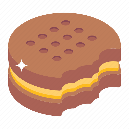Cream cookie, cookie cake, dessert, food, snack icon - Download on Iconfinder