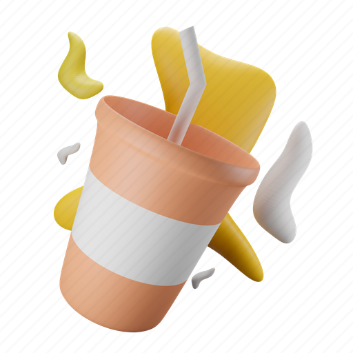Pop, juice, orange-juice, drink, glass, beverage, sweet 3D illustration - Download on Iconfinder