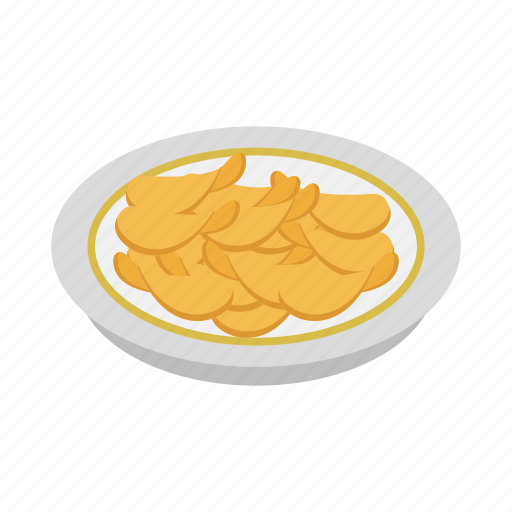Chips, crisps, snacks, plate, potatoes icon - Download on Iconfinder