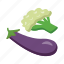 eggplant, cauliflower, vegetable, food, meal 