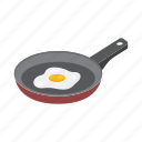 omelet, frying, pan, food, egg
