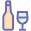 alcohol, bottle, bottle and glass, drinking, glass, water, wine 
