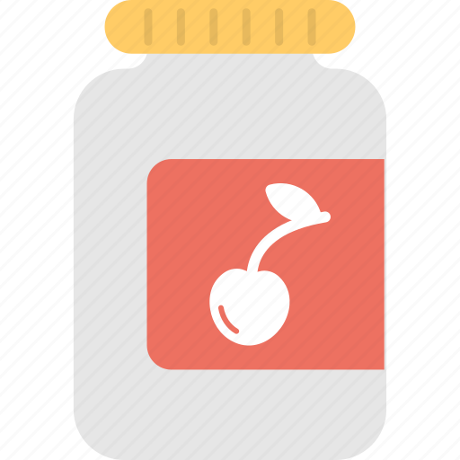 Berries confiture, cherry jam, food mason, jam bottle, marmalade jar icon - Download on Iconfinder