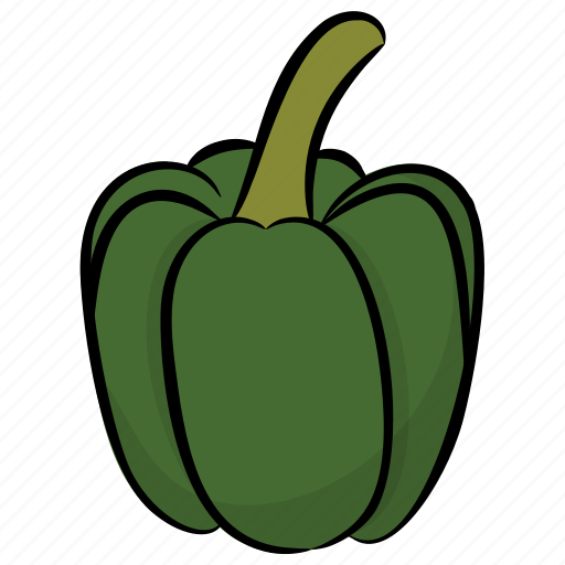 Bell pepper, capcicum, pepper, sweet pepper, vegetable icon - Download on Iconfinder